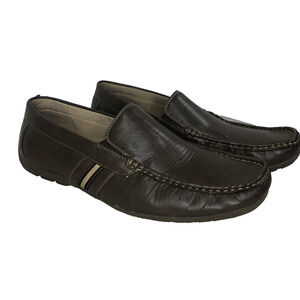 Steve Madden Randal Shoes Casual Loafer Slip On VGUC Brown Leather Men's Sz 10.5